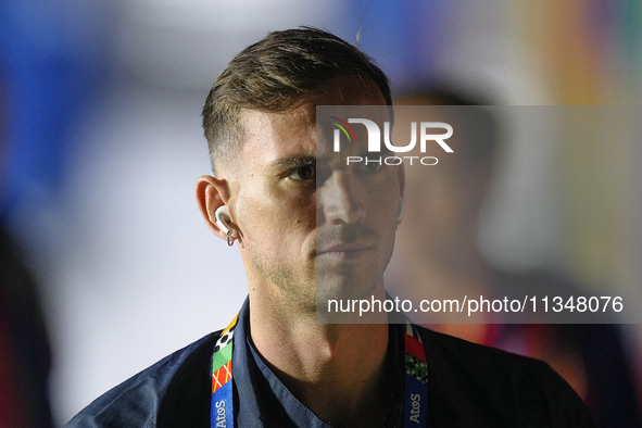 Fabian Ruiz central midfield of Spain and Paris Saint-Germain  prior the UEFA EURO 2024 group stage match between Spain and Italy at Arena A...