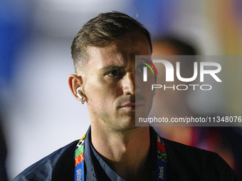 Fabian Ruiz central midfield of Spain and Paris Saint-Germain  prior the UEFA EURO 2024 group stage match between Spain and Italy at Arena A...