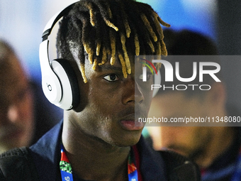 Nico Williams left winger of Spain and Athletic Club Bilbao prior the UEFA EURO 2024 group stage match between Spain and Italy at Arena AufS...