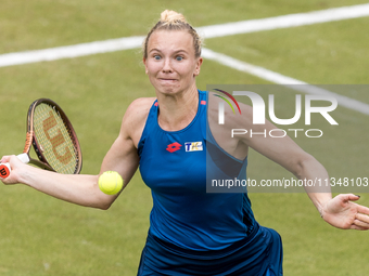 Katerina Siniakova is participating in the ecotrans Ladies Open, a WTA 500 tournament, in Berlin, Germany, on June 21, 2024. (