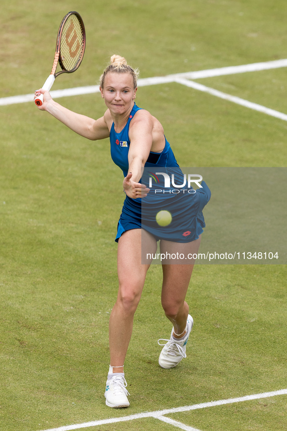 Katerina Siniakova is participating in the ecotrans Ladies Open, a WTA 500 tournament, in Berlin, Germany, on June 21, 2024. 