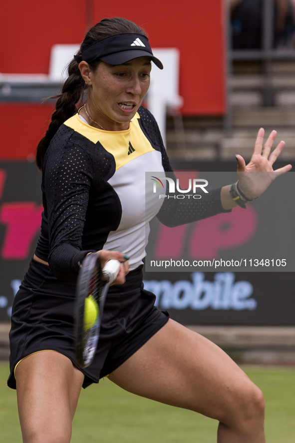 Jessica Pegula is participating in the ecotrans Ladies Open, WTA 500 tournament in Berlin, Germany, on June 21, 2024. 