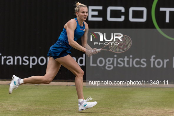 Katerina Siniakova is participating in the ecotrans Ladies Open, a WTA 500 tournament, in Berlin, Germany, on June 21, 2024. 