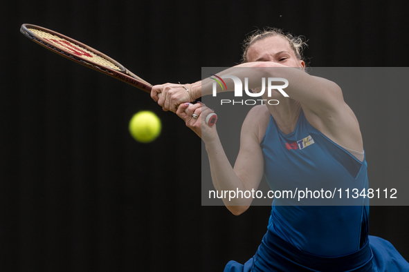 Katerina Siniakova is participating in the ecotrans Ladies Open, a WTA 500 tournament, in Berlin, Germany, on June 21, 2024. 