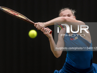 Katerina Siniakova is participating in the ecotrans Ladies Open, a WTA 500 tournament, in Berlin, Germany, on June 21, 2024. (