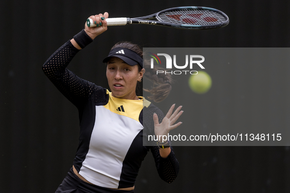 Jessica Pegula is participating in the ecotrans Ladies Open, WTA 500 tournament in Berlin, Germany, on June 21, 2024. 