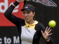 Jessica Pegula is participating in the ecotrans Ladies Open, WTA 500 tournament in Berlin, Germany, on June 21, 2024. (