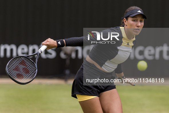 Jessica Pegula is participating in the ecotrans Ladies Open, WTA 500 tournament in Berlin, Germany, on June 21, 2024. 