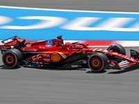 Charles Leclerc is driving a Ferrari SF24 for Scuderia Ferrari HP during practice 1 of the Formula 1 Aramco Spanish Grand Prix, held at the...