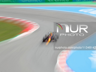 Sergio Perez, from Oracle Red Bull Racing team, is driving a Red Bull during practice 1 of the Formula 1 Aramco Spanish Grand Prix, held at...