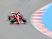 Carlos Sainz, from Scuderia Ferrari HP, is driving a Ferrari SF24 during practice 1 of the Formula 1 Aramco Spanish Grand Prix, held at the...