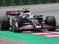 Oliver Bearman is driving a Haas VF-24 for the MoneyGram Haas F1 Team during practice 1 of the Formula 1 Aramco Spanish Grand Prix, held at...