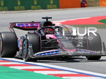 Esteban Ocon, from BWT Alpine F1 Team, is driving an Alpine A524 during practice 1 of the Formula 1 Aramco Spanish Grand Prix, held at the B...