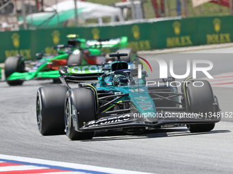 Lance Stroll, from Aston Martin Aramco Formula One Team, is driving an Aston Martin AMR24 during practice 1 of the Formula 1 Aramco Spanish...