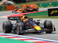 Max Verstappen, from Oracle Red Bull Racing team, is driving a Red Bull during practice 1 of the Formula 1 Aramco Spanish Grand Prix, held a...