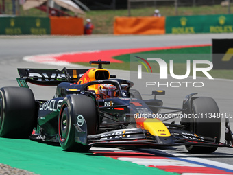 Max Verstappen, from Oracle Red Bull Racing team, is driving a Red Bull during practice 1 of the Formula 1 Aramco Spanish Grand Prix, held a...