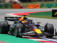 Max Verstappen, from Oracle Red Bull Racing team, is driving a Red Bull during practice 1 of the Formula 1 Aramco Spanish Grand Prix, held a...