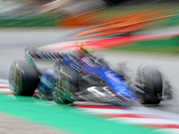 Logan Sargeant is driving a Williams FW46 from Williams Racing during practice 1 of the Formula 1 Aramco Spanish Grand Prix, held at the Bar...