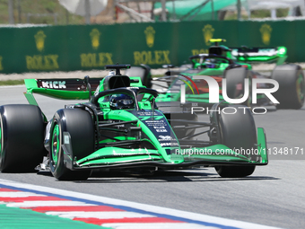 Valtteri Bottas is driving a Kick Sauber C44 for the Kick Sauber F1 Team during practice 1 of the Formula 1 Aramco Spanish Grand Prix, held...