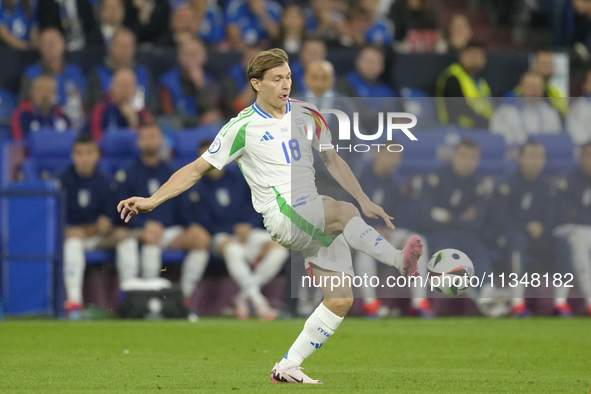 Nicolo Barella central midfield of Italy and Inter Milan during the UEFA EURO 2024 group stage match between Spain and Italy at Arena AufSch...