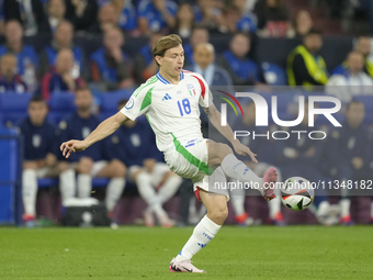 Nicolo Barella central midfield of Italy and Inter Milan during the UEFA EURO 2024 group stage match between Spain and Italy at Arena AufSch...