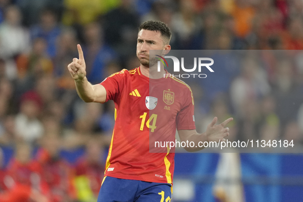 Aymeric Laporte centre-back of Spain and Al-Nassr FC during the UEFA EURO 2024 group stage match between Spain and Italy at Arena AufSchalke...