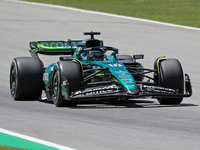 Lance Stroll, from Aston Martin Aramco Formula One Team, is driving an Aston Martin AMR24 during practice 1 of the Formula 1 Aramco Spanish...