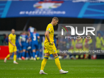 Artem Dovbyk of Ukraine is looking on after Slovakia's first goal  during the UEFA EURO 2024 group stage match between Slovakia and Ukraine...