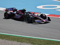 Pierre Gasly is participating in free practice for the Catalunya Grand Prix F1 at the Circuit of Catalunya in Barcelona, Spain, on June 21,...