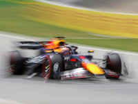 Max Verstappen, from Oracle Red Bull Racing team, is driving a Red Bull during practice 1 of the Formula 1 Aramco Spanish Grand Prix, held a...