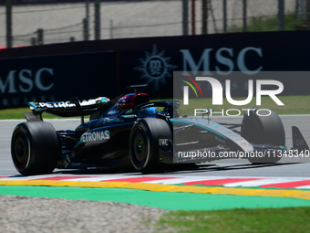 George Russell of Mercedes-AMG Petronas is driving his single-seater during free practice of the Spanish GP, the 10th round of the Formula 1...