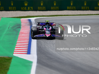 Pierre Gasly of Alpine F1 Team is driving his single-seater during free practice of the Spanish GP, the 10th round of the Formula 1 World Ch...