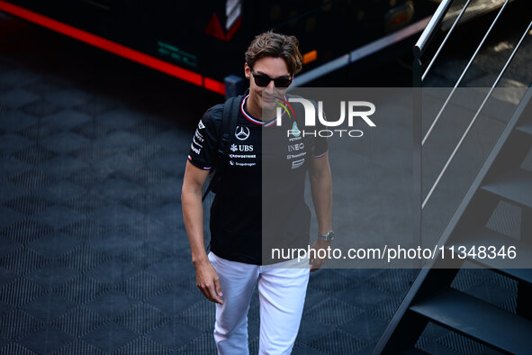 George Russell of Mercedes-AMG Petronas is walking during free practice of the Spanish GP, the 10th round of the Formula 1 World Championshi...