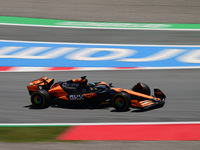 Oscar Piastri of McLaren F1 Team is driving his single-seater during free practice of the Spanish GP, the 10th round of the Formula 1 World...