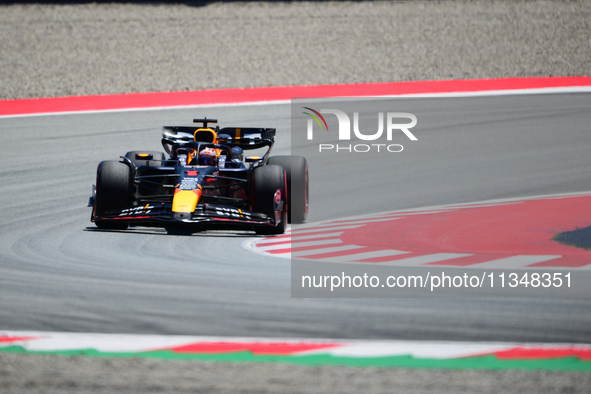 Max Verstappen of Red Bull Racing Honda is driving his single-seater during free practice of the Spanish GP, the 10th round of the Formula 1...