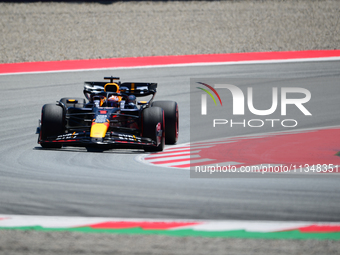 Max Verstappen of Red Bull Racing Honda is driving his single-seater during free practice of the Spanish GP, the 10th round of the Formula 1...