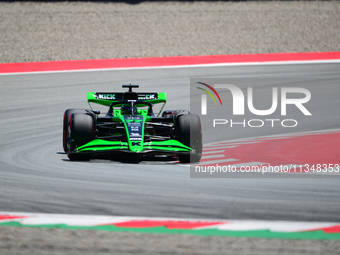 Valtteri Bottas of Stake F1 Team is driving his single-seater during free practice of the Spanish GP, the 10th round of the Formula 1 World...