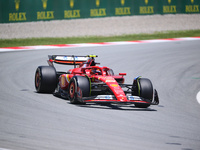 Carlos Sainz of Scuderia Ferrari is driving his single-seater during free practice of the Spanish GP, the 10th round of the Formula 1 World...