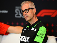 Alessandro Alunni Bravi of Kick Sauber F1 Team is speaking during the official team principal press conference of the Spanish GP, the 10th r...