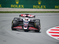 Kevin Magnussen of Haas F1 Team is driving his single-seater during free practice of the Spanish GP, the 10th round of the Formula 1 World C...