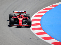 Charles Leclerc of Scuderia Ferrari is driving his single-seater during free practice of the Spanish GP, the 10th round of the Formula 1 Wor...