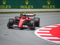 Carlos Sainz of Scuderia Ferrari is driving his single-seater during free practice of the Spanish GP, the 10th round of the Formula 1 World...