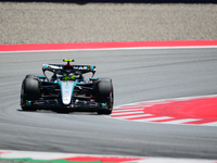 Lewis Hamilton of Mercedes-AMG Petronas F1 Team is driving his single-seater during free practice of the Spanish GP, the 10th round of the F...