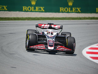 Kevin Magnussen of Haas F1 Team is driving his single-seater during free practice of the Spanish GP, the 10th round of the Formula 1 World C...