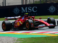 Carlos Sainz of Scuderia Ferrari is driving his single-seater during free practice of the Spanish GP, the 10th round of the Formula 1 World...