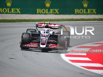 Oliver Bearman of Haas F1 Team is participating in free practice of the Spanish GP, the 10th round of the Formula 1 World Championship 2024,...