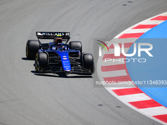 Logan Sergeant of Williams Racing is driving his single-seater during free practice of the Spanish GP, the 10th round of the Formula 1 World...