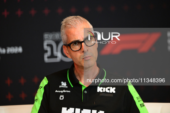 Alessandro Alunni Bravi of Kick Sauber F1 Team is speaking during the official team principal press conference of the Spanish GP, the 10th r...