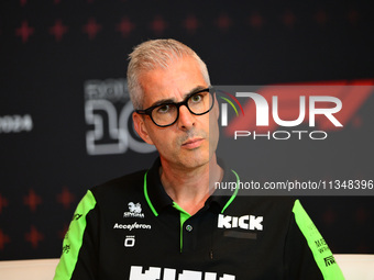 Alessandro Alunni Bravi of Kick Sauber F1 Team is speaking during the official team principal press conference of the Spanish GP, the 10th r...