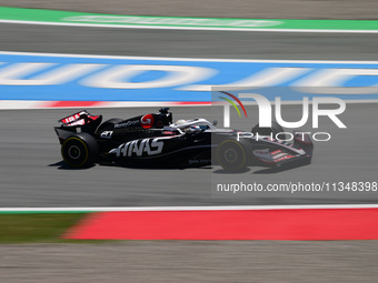 Kevin Magnussen of Haas F1 Team is driving his single-seater during free practice of the Spanish GP, the 10th round of the Formula 1 World C...